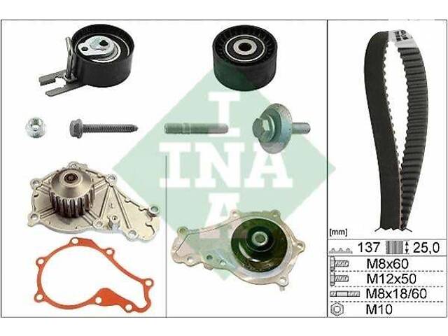 Комплект ременя ГРМ з помпою - Фото 1