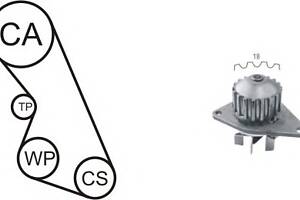 Комплект ремня ГРМ + водяной насос для моделей: CITROËN (SAXO, BERLINGO,C3,C2), PEUGEOT (106,206,206)