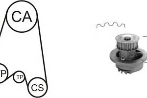 Комплект ремня ГРМ + водяной насос для моделей: DAEWOO (NEXIA, NEXIA), OPEL (COMBO,KADETT,KADETT,KADETT,KADETT,CORSA,CO