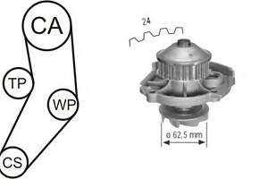 Комплект ремня ГРМ + водяной насос для моделей: FIAT (PANDA, PUNTO,PUNTO,SEICENTO,PANDA), LANCIA (Y)