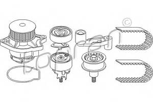 Комплект ремня ГРМ + водяной насос для моделей: SEAT (INCA, AROSA,CORDOBA,CORDOBA,IBIZA,IBIZA,CORDOBA,ALTEA,LEON,ALTEA,
