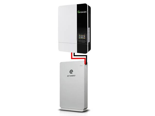 Комплект резервного питания для квартиры с инвертором 5 кВт и Lifepo4 аккумулятором 10.2 кВт/ч Growatt SPF 5000 ES - Фото 1