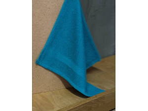 Комплект полотенец Ecotton 30х50 см махровые 6 шт. салфетки для рук 380 г/м² бирюзовый.