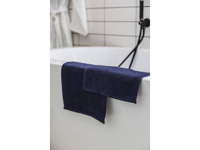 Комплект полотенец Ecotton 30х50 см махровые 6 шт. салфетки для рук 380 г/м² синий Dark Blue. - Фото 2