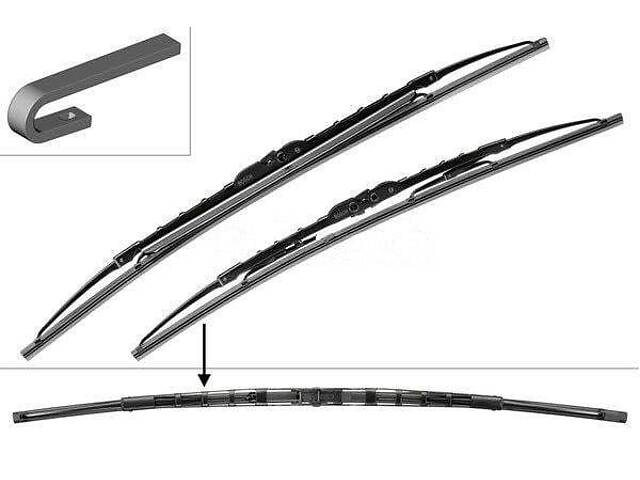 Комплект щіток склоочисника безкаркасних 600/530мм - Фото 1