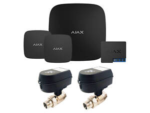 Комплект сигнализации Ajax + кран с электроприводом Honeywell 220 Duo