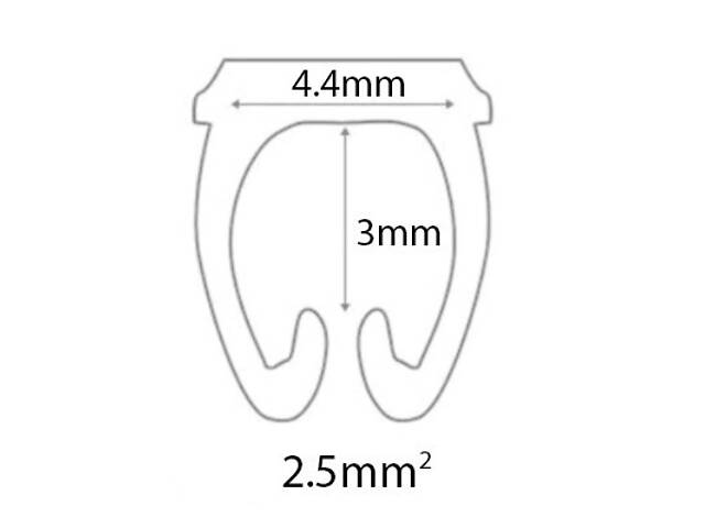 Комплект символов заземления '⏚' 10шт, размер отверстия Ø3.0-4.4мм, для маркировки [DART.M1-S-Z] МКН 2.5мм.кв - Фото 3