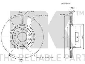 Тормозной диск на A3, Alhambra, Altea, Arteon, Ateca, Caddy, Karoq, Kodiaq, Leon, Octavia, Superb