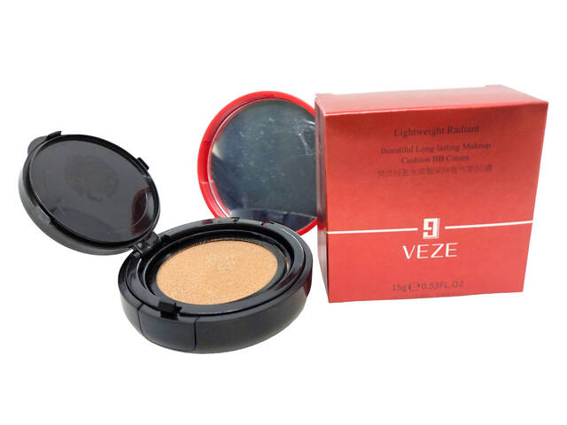 Комплект тональний крем кушон беж 02 + база під макіяж натуральний фініш зволожуючий Veze BB Cream Cushion + Jolyum - Фото 6