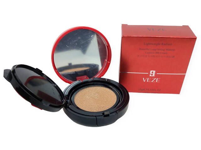 Комплект тональний крем кушон беж 02 + база під макіяж натуральний фініш зволожуючий Veze BB Cream Cushion + Jolyum - Фото 2