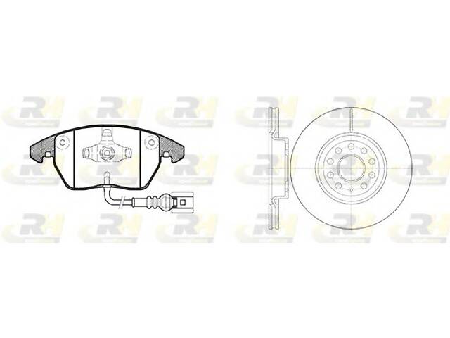 Комплект тормозной диск и колодки для моделей: AUDI (A3, A3,A3,TT,A3,A1), SEAT (ALTEA,TOLEDO,LEON,ALTEA), SKODA (OCTAVI