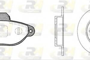 Комплект гальмівний диск та колодки для моделей: FIAT (PUNTO)