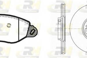 Комплект тормозной диск и колодки для моделей: FORD (TRANSIT, TRANSIT,TRANSIT)