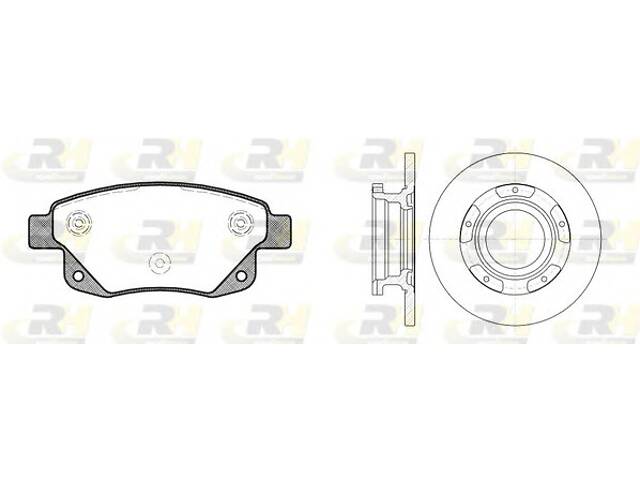 Комплект тормозной диск и колодки для моделей: FORD (TRANSIT, TRANSIT,TRANSIT)