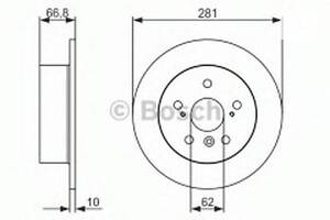 Комплект тормозных дисков (2 шт) BOSCH