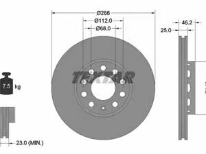 Комплект гальмівних дисків (2 шт) на 100, A4, A6, Passat B5, Superb