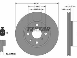 Комплект тормозных дисков (2 шт) на 107, 108, Aygo, C1