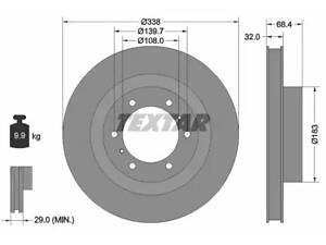 Комплект гальмівних дисків (2 шт) на 4 Runner, GX, Land Cruiser, Land Cruiser Prado