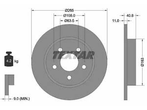 Комплект тормозных дисков (2 шт) на 550, C-MAX, Focus