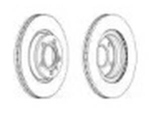 Комплект тормозных дисков (2 шт) на A4, A8, Passat B5