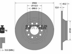 Комплект тормозных дисков (2 шт) на A6, F0