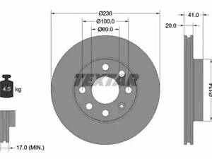 Комплект гальмівних дисків (2 шт) на Astra F, Lanos, Nexia