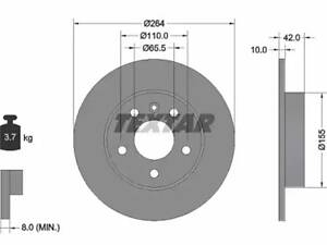 Комплект гальмівних дисків (2 шт) Astra G, Astra H, Combo C, Corsa C, Meriva, Viva, Zafira A, Zafira B