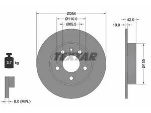 Комплект тормозных дисков (2 шт) на Astra G, Astra H, Combo C, Corsa C, Meriva, Viva, Zafira A, Zafira B