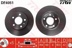 Комплект тормозных дисков (2 шт) на Astra G, Astra H, Combo C, Corsa C, Meriva, Zafira A, Zafira B