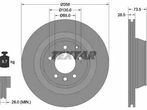 Комплект тормозных дисков (2 шт) на Cayenne, Q7, Touareg