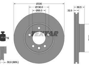 Комплект гальмівних дисків (2 шт) на Cayenne, Touareg