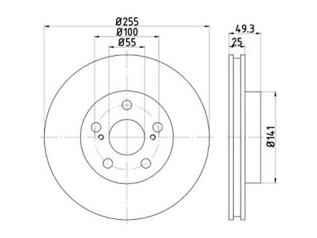 Комплект тормозных дисков (2 шт) на CT, Prius