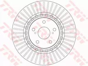 Комплект тормозных дисков (2 шт) на Highlander, NX, RX, Rav 4, Sienna