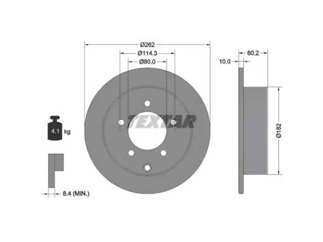 Комплект тормозных дисков (2 шт) на Lancer