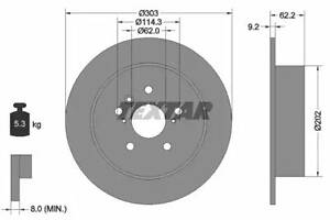 Комплект гальмівних дисків (2 шт) на Rav 4, Tiggo