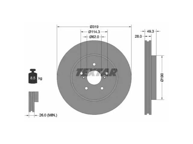 Комплект тормозных дисков (2 шт) на RX