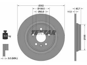 Комплект тормозных дисков (2 шт) на S60, S80, V70, XC70