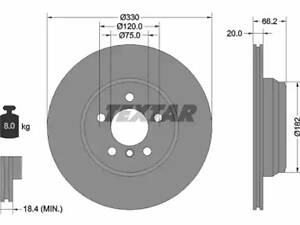 Комплект тормозных дисков (2 шт) на Seria 3, Seria 4
