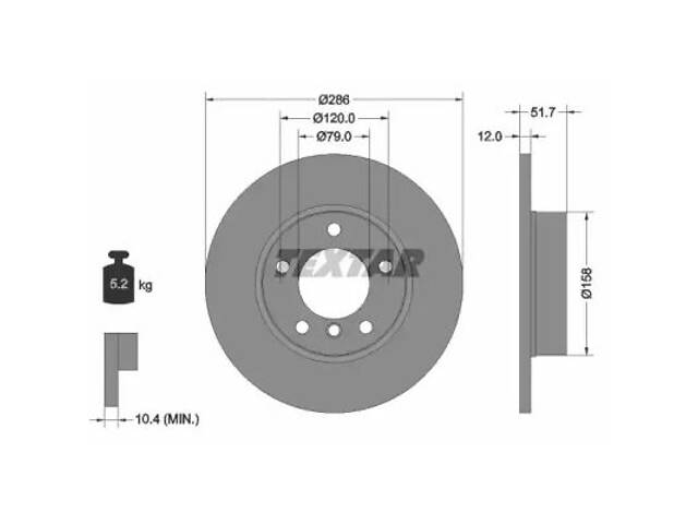 Комплект гальмівних дисків (2 шт) на Seria 3
