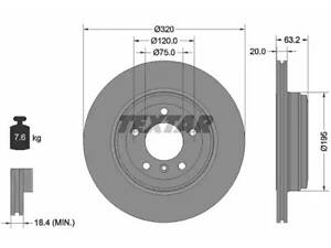 Комплект гальмівних дисків (2 шт) на Seria 5, Seria 6