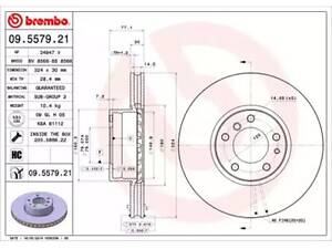 Комплект тормозных дисков (2 шт) на Seria 5, Seria 7