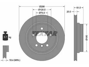 Комплект гальмівних дисків (2 шт) на Seria 5