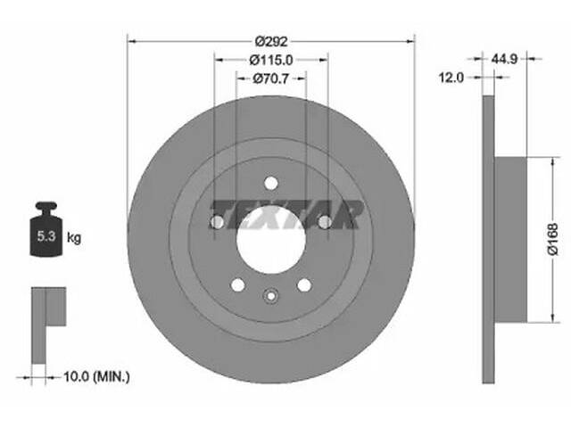 Комплект тормозных дисков (2 шт) на Astra H, Astra J, Cascada, Cruze, Orlando, Volt, Zafira C - Фото 1