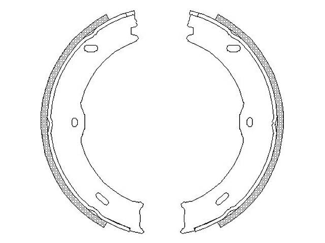 Комплект гальмівних колодок, стоянкова гальмівна система