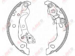 Комплект гальмівних колодок ABE C0F018ABE на FIAT PUNTO (176)