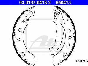 Комплект гальмівних колодок ATE 03013704132 на NISSAN MARCH II (K11)