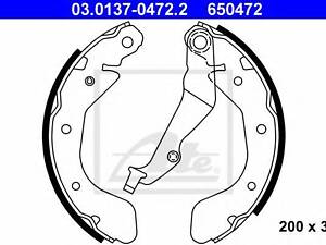 Комплект тормозных колодок ATE 03013704722 на CHEVROLET LOVA седан (T250, T255)