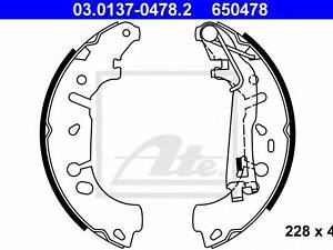 Комплект гальмівних колодок ATE 03013704782 на OPEL CORSA D