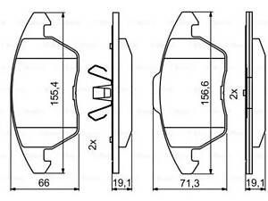 Комплект гальмівних колодок BOSCH