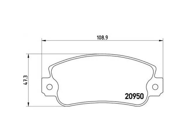 Комплект гальмівних колодок BREMBO